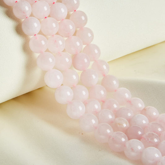 35pcs 10mm Natural Rose Quartz Beads Gemstone Beads Round Loose Beads for Jewelry Making
