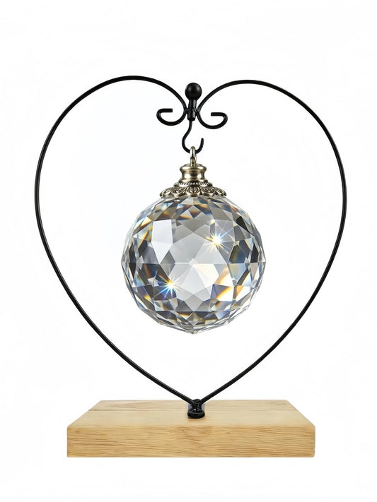 Aylbcz 11" Black Metal Ornament Stand Holder, Sturdy Iron Display Rack for Hanging Air Plant Terrarium Glass Globe Witch Ball, Home Holiday Christmas Decoration