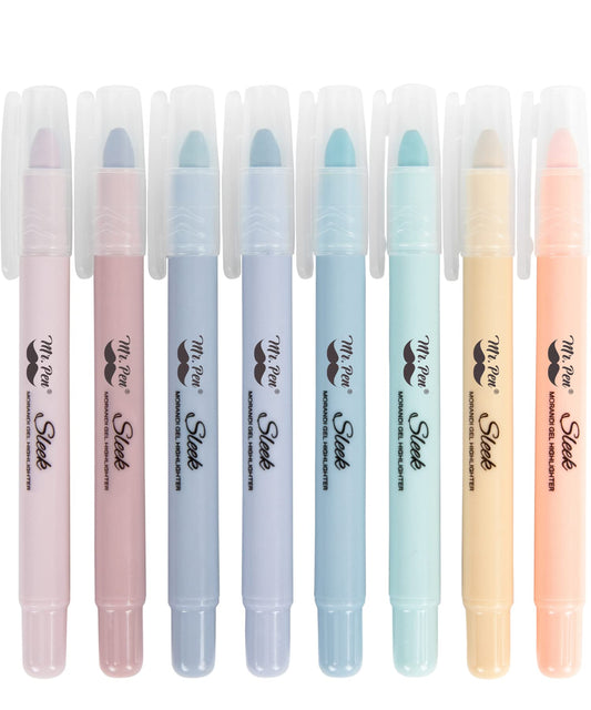 Mr. Pen- Bible Highlighters, Pastel Gel 8 Pack, Assorted Colors, Highlighters No Bleed, Highlighter, Highlighter Set, Dry Markers