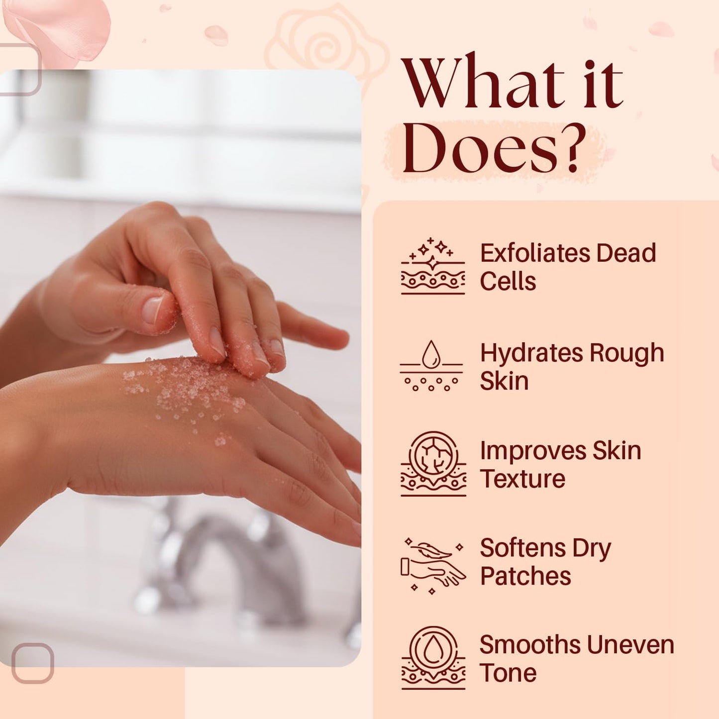 MYSTÉRE BEAUTÉ Himalayan Salt Body Scrub with Collagen & Rose Oil (12 oz) - Exfoliating Scrub for Cellulite, Acne, Scars & Stretch Marks - Deep Cleansing & Moisturizing - Natural Skin Care Gift