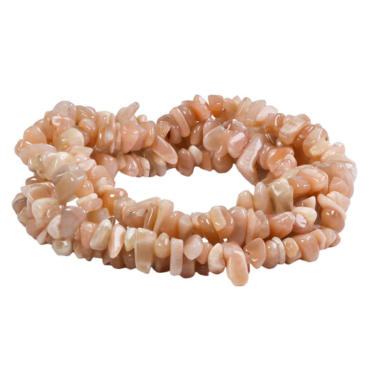31 inches Chip Stone Loose Gemstones Beads Drilled Strand for Jewelry Making (Sunstone)