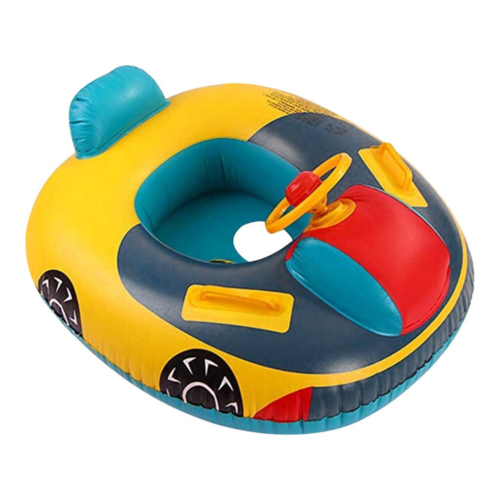 Cute Child Kids Inflatable Pool Float PVC Summer Swim Float Air Bed Lake Boat Swimming Floats with 2 Handles Surfing Raft Bodyboard Floating Mattress Seat Swim Ring for Girls Boys 3-5 Years