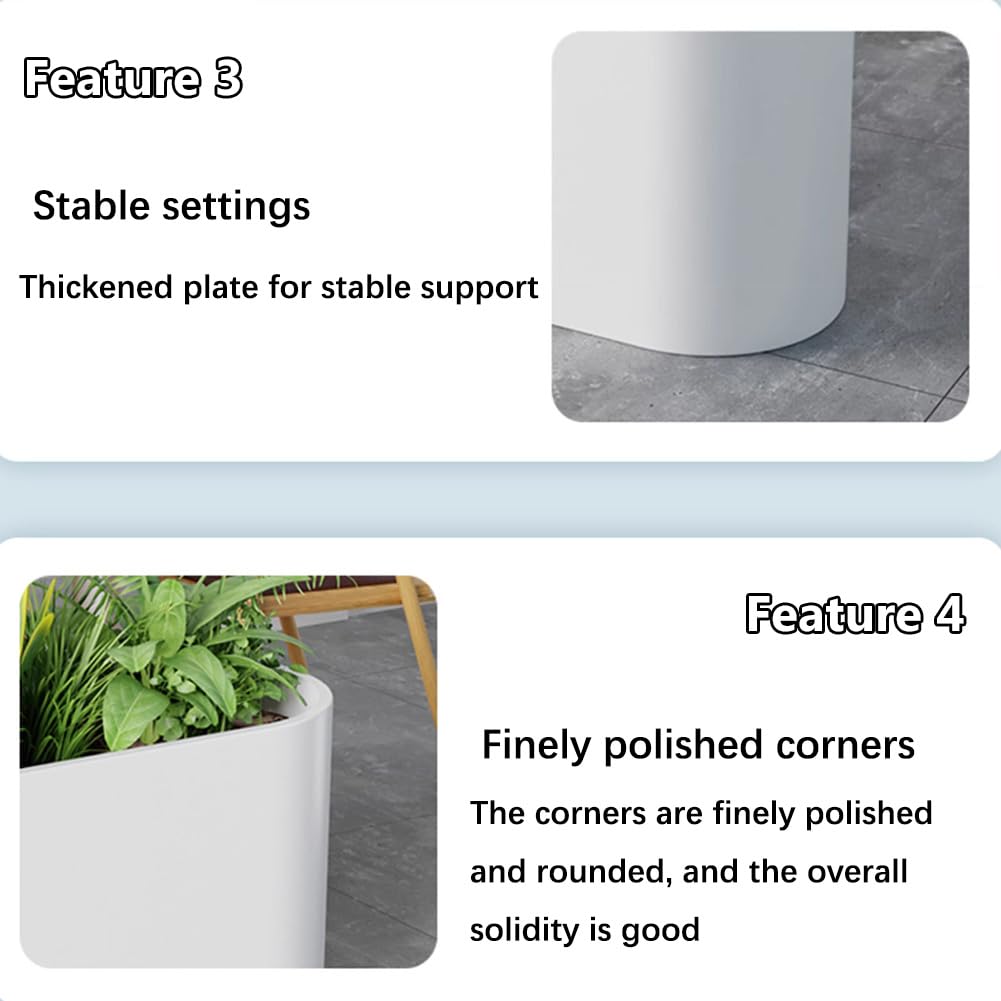 Sions Freestanding Planter Garden Beds, Outdoor Galvanized Planter Raised Garden Boxes, Raised Vegetable Gardens and Balcony Plant Tray Planting Beds,Black 60cm*30cm*70cm