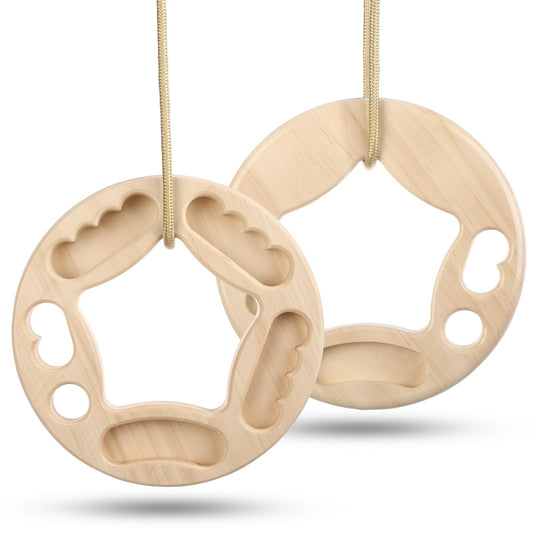 JolliLudo Hangboard Rock Climbing for Climbing Home Training Finger Strengthener, Pull-up Grip Arm Training Portable Finger Board Rock Holds Indoor and Outdoor(Round)