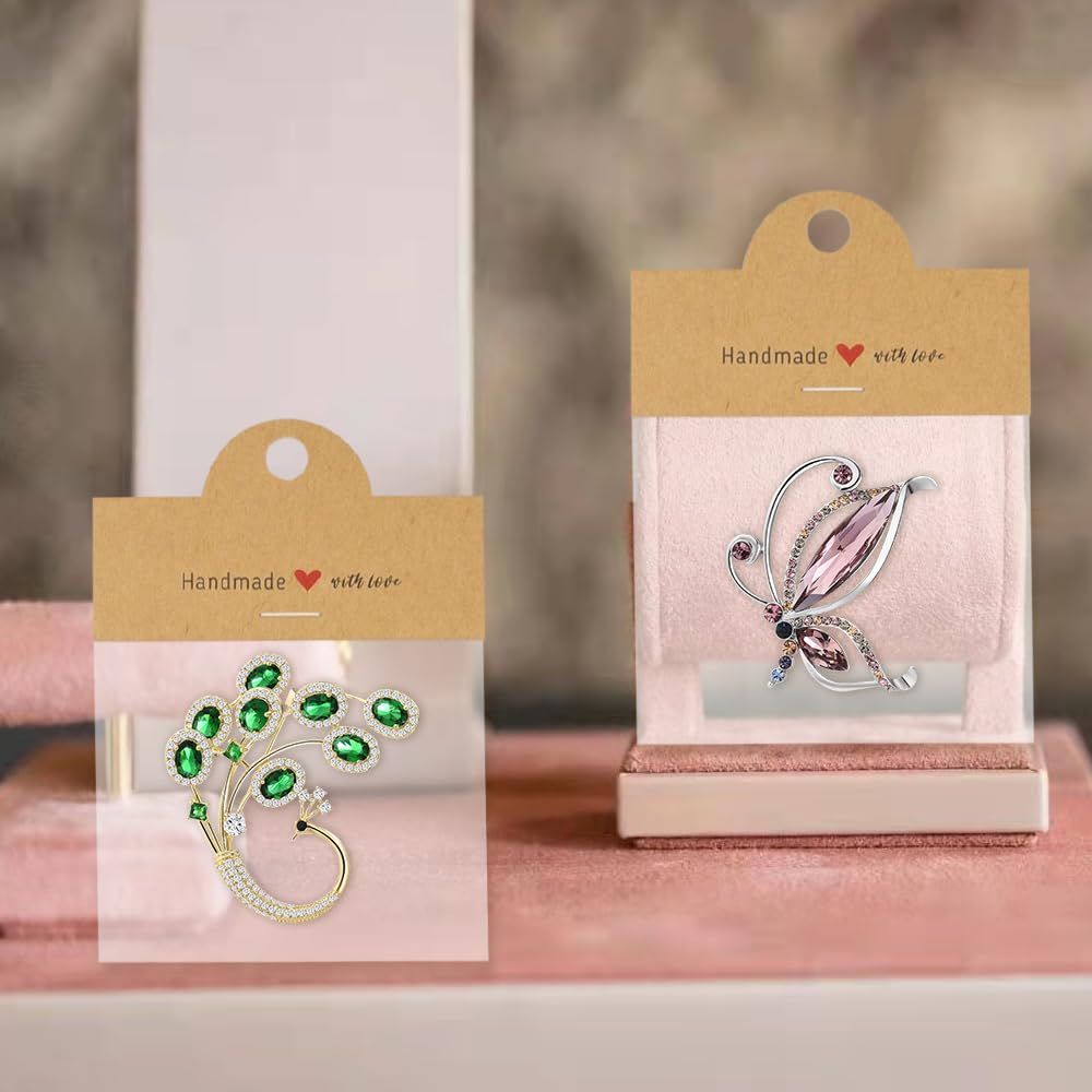 200 Pcs Jewelry Package Bags, FAURAPMNG Jewelry Display Bags Packaging, Small Business Packaging Supplies for Bracelets, Key Chains, Car Coaster, Earring Jewelry Display Clear Pouch