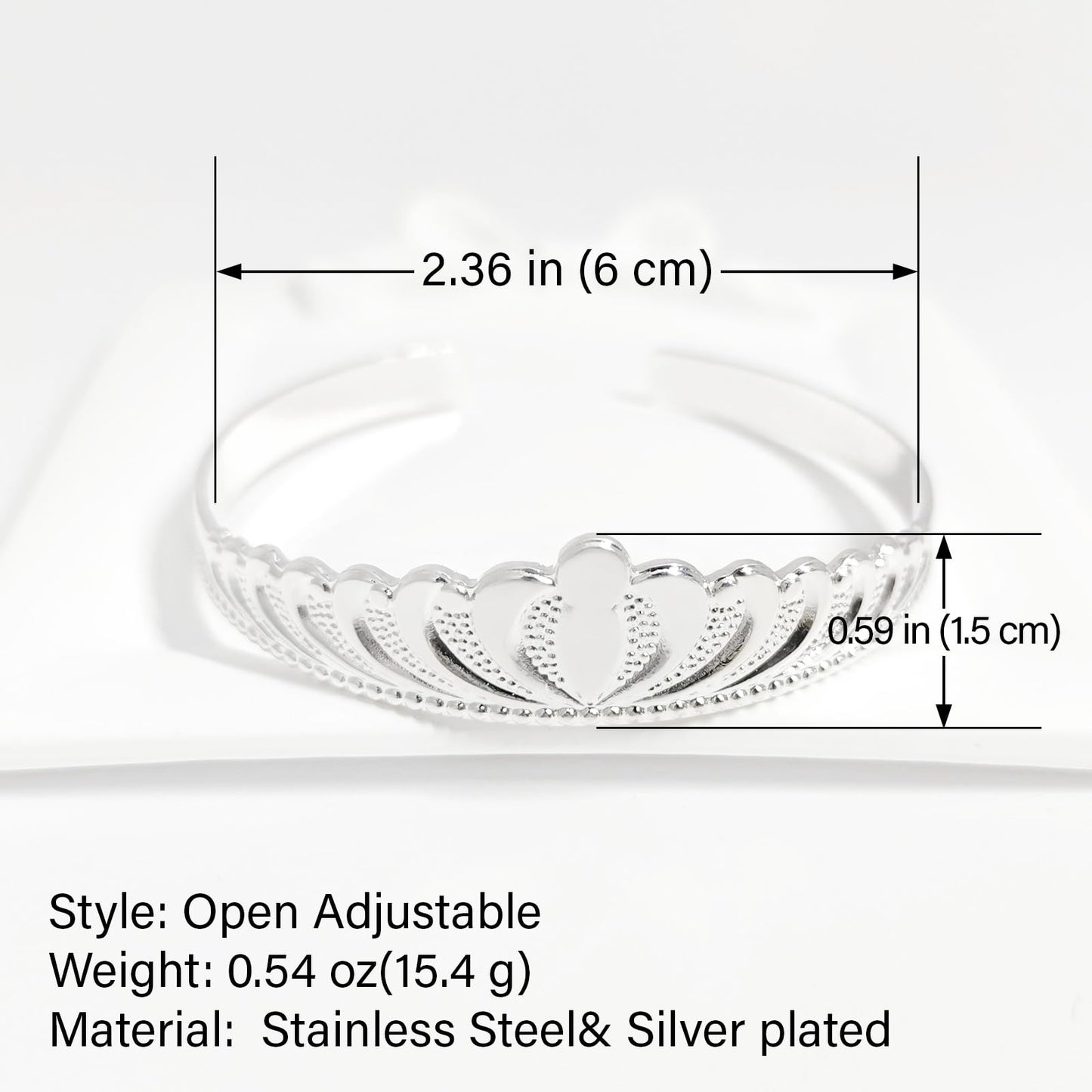 925 Sterling Silver Bracelet Plated Cuff Bangle Bracelet Fashionable Multi-layer Cross Wire Bangle Bracelet Open Adjustable Wide Cuff Bracelet for Teen Girls Fashion Jewelry (silver I)