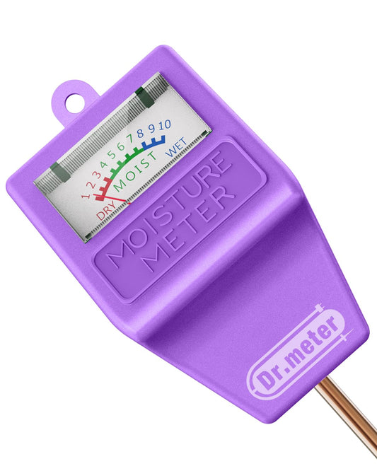Dr.meter Soil Moisture Meter Tester for Plants, Hygrometer Moisture Sensor for Houseplants Indoor Outdoor Garden Lawn Use - Plant Water Meter Gauge Test Kit, No Battery Needed - Gardening Gifts