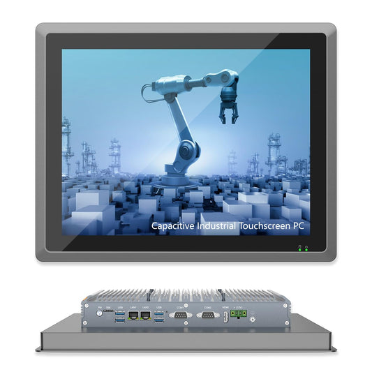 NORQIN 17 inches Industrial Embedded Panel PC,10 Point Capacitive Industrial Touch Screen Panel Computer,IP65 All-in-One Computer,Windows OS,for Kiosk,Factory,Automation (J6412,8GB RAM 128GB SSD)