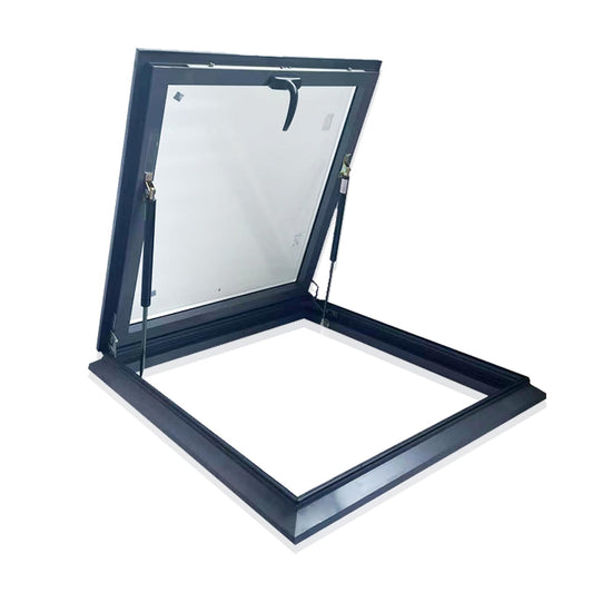 Skylight Roof Window, Tempered Glass Skylight Cover, Aluminum Alloy Frame & Hydraulic Rod, Egress Roof Window with Double-Layer Tempered Glass, for Roof, Attic, Basement, Sun Room(22.8*30.7in/58*78cm)