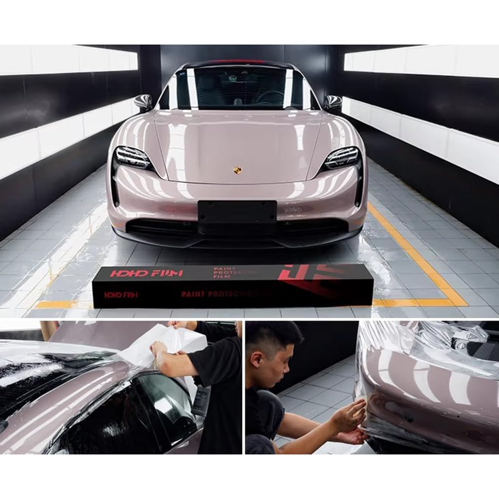HOHOFILM TPU PPF Hydrophobic Clear Paint Protection Film Self Healing Car Clear Glossy Wrap Film (X7 ECO, 60" x20ft)
