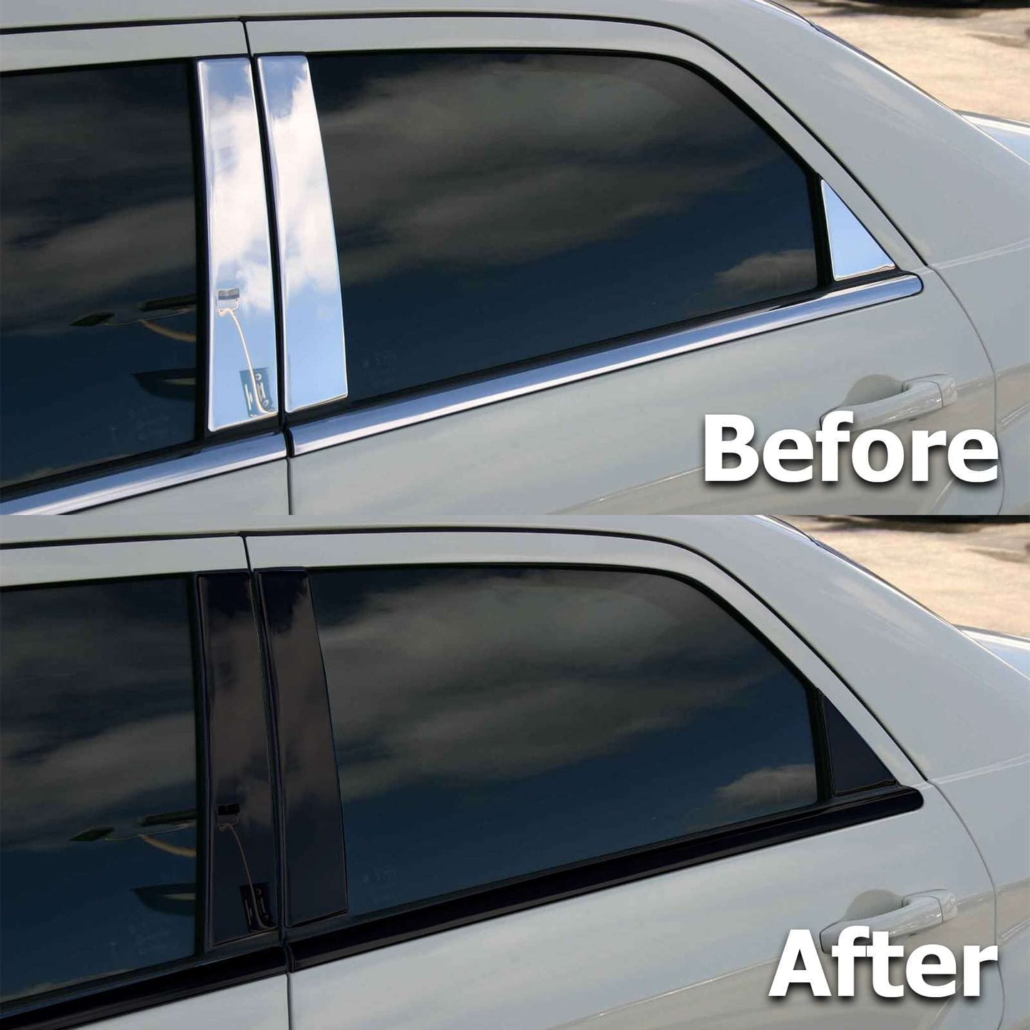 4 inchesx75 Feet Gloss Black Vinyl Wrap Kit for Black Out Chrome Delete Window Trim Door Trim Made from Genuine 3M 2080 Film