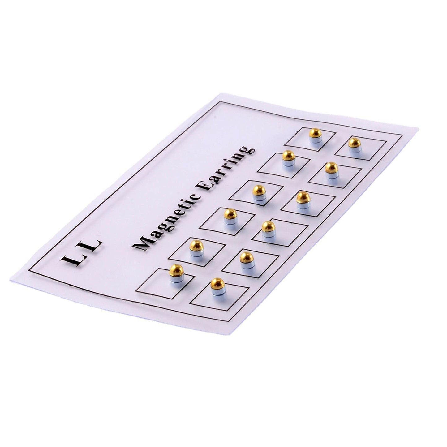 Fuqimanman2020 12 Pcs Stainless Steel Magnetic Crystal Fake Ear Stud Earrings Set Colorful 3mm Non Piercing Nose Lip Rings for Women Men Jewelry(C)
