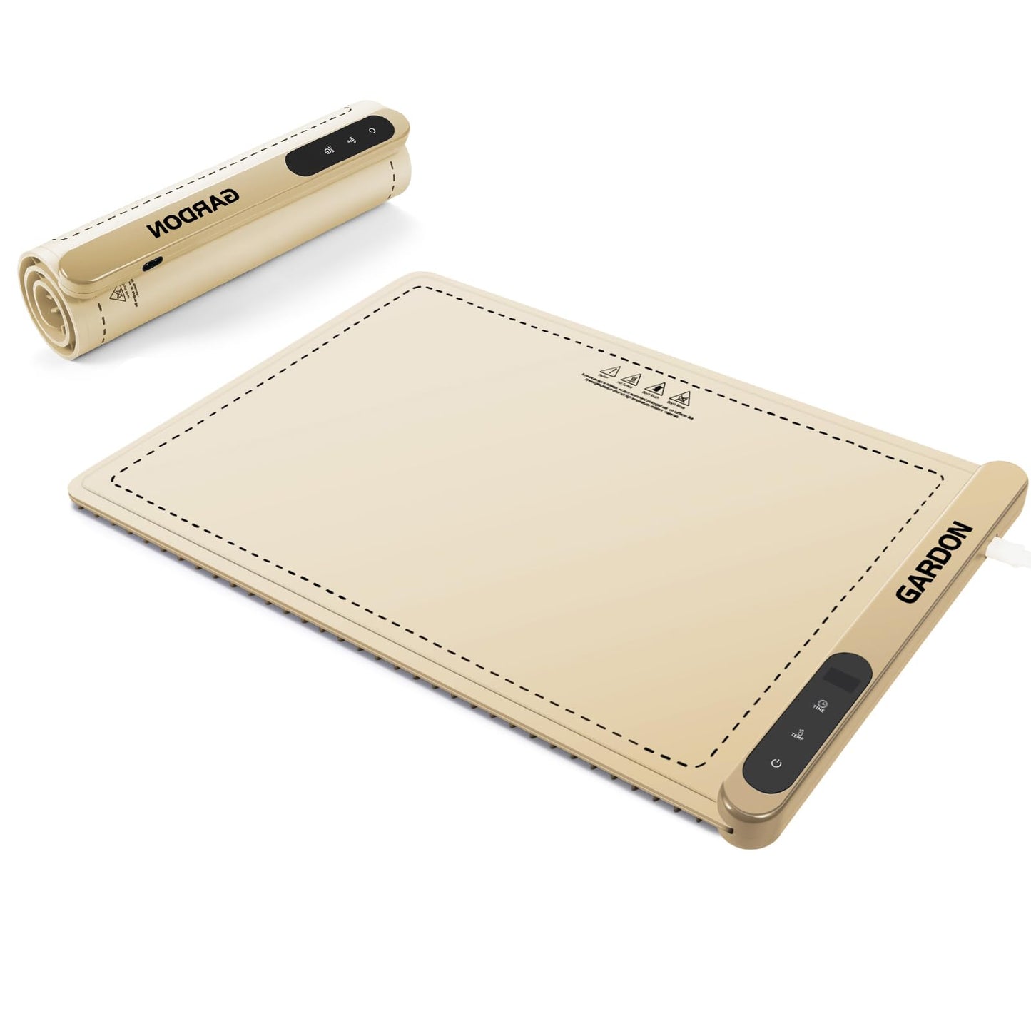Gardon Warming Mat for Food - 18"x11" Food Warmers for Parties Buffet, Electric Warmer Tray with 6 Temp Settings, Portable Silicone Heating Pad, Kitchen Gadgets & Gifts for Party Home Travel, Beige