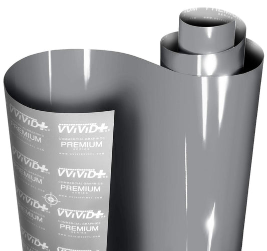 VViViD+ Ultra Gloss Nardo Dark Grey Vinyl Car Wrap Premium Paint Replacement Film Roll with Nano Air Release Technology, Stretchable Protective Cap Liner, Self Adhesive (50ft x 5ft)