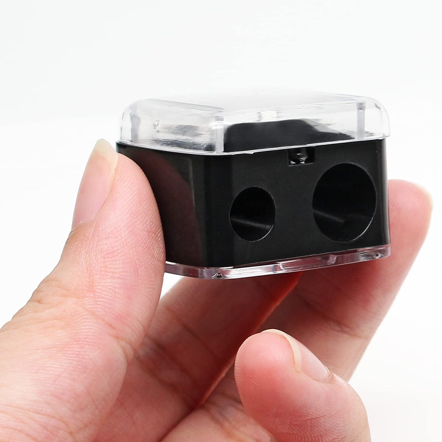 BokWin 5PCS Cosmetic Pencil Sharpener, Makeup Pencil Sharpener, Dual Holes Eyeliner Sharpener for Eyeliner Lipliner Pencils