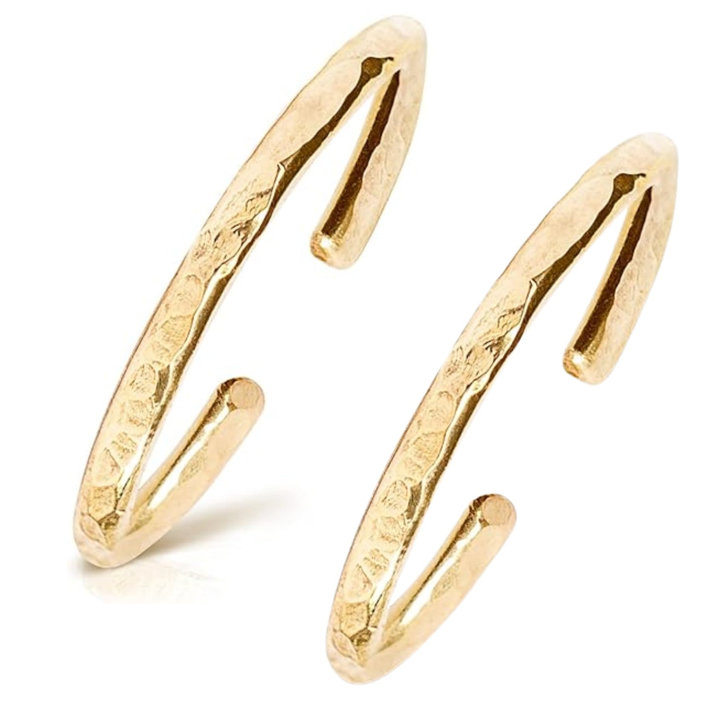 Ellie J Maui Open Toe Rings for Women, Handmade Adjustable 925 Sterling Silver, Real 14K Gold Filled & Rose Gold Filled Beach Design - Fashion Gift & Unique Jewelry (goldfilled Set of 2)