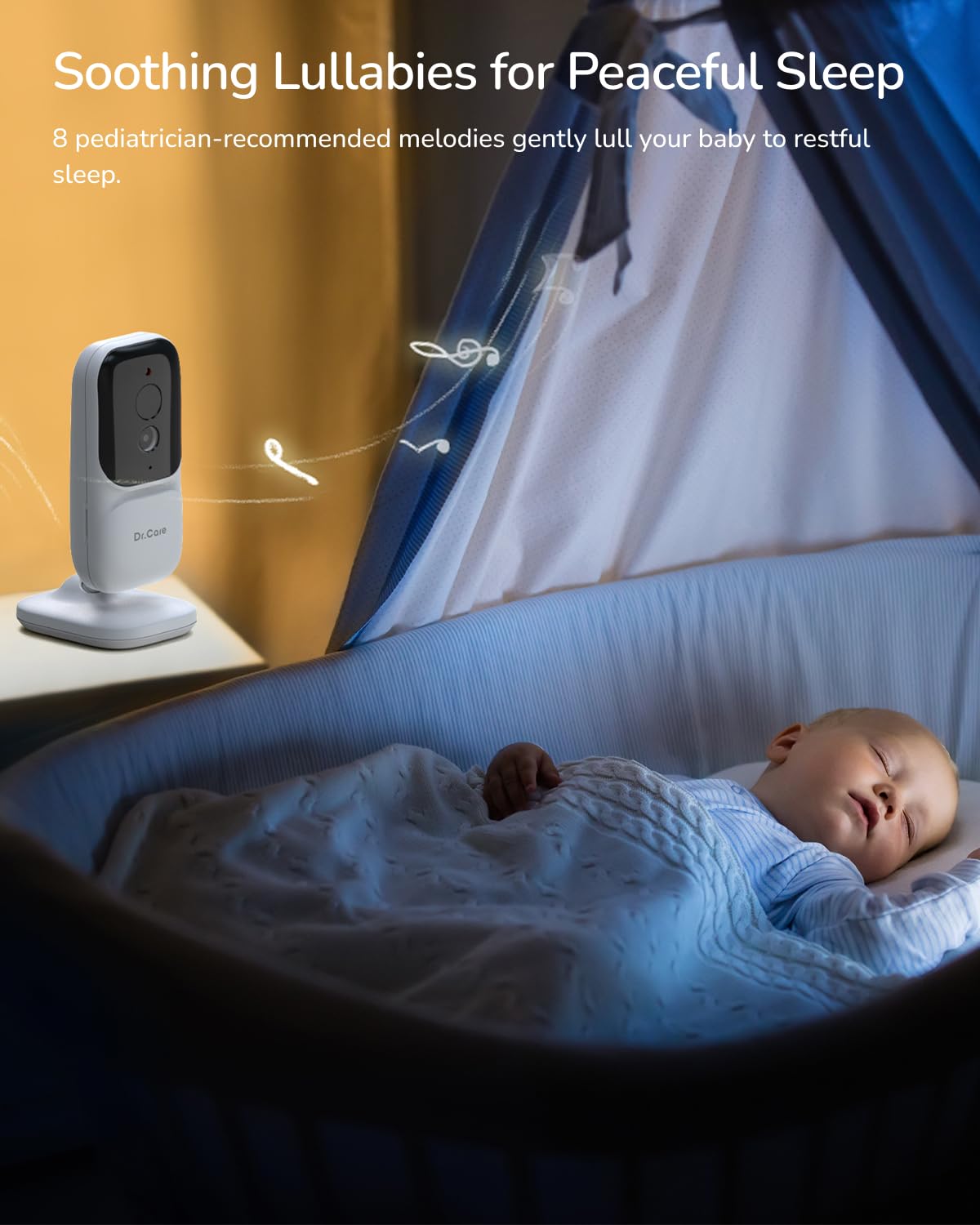 NeoView Baby Monitor No WiFi with Belt Clip Design - 2.8” Screen, 2-Way Audio, Video Loop Recording, Night Vision, Real-Time/VOX Monitoring, Temperature Sensor, Lullabies (Supports Up to 128GB)