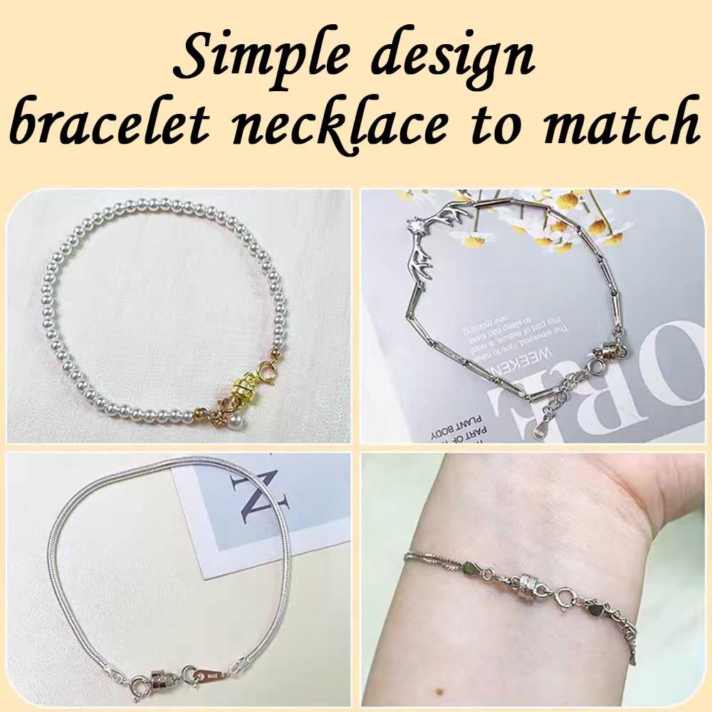 Oilzorr 925 Silver Magnetic Necklace Clasps, Magnetic Necklace Clasps and Closures for Bracelet Necklace Extender (10pcs | 5gold & 5silver)