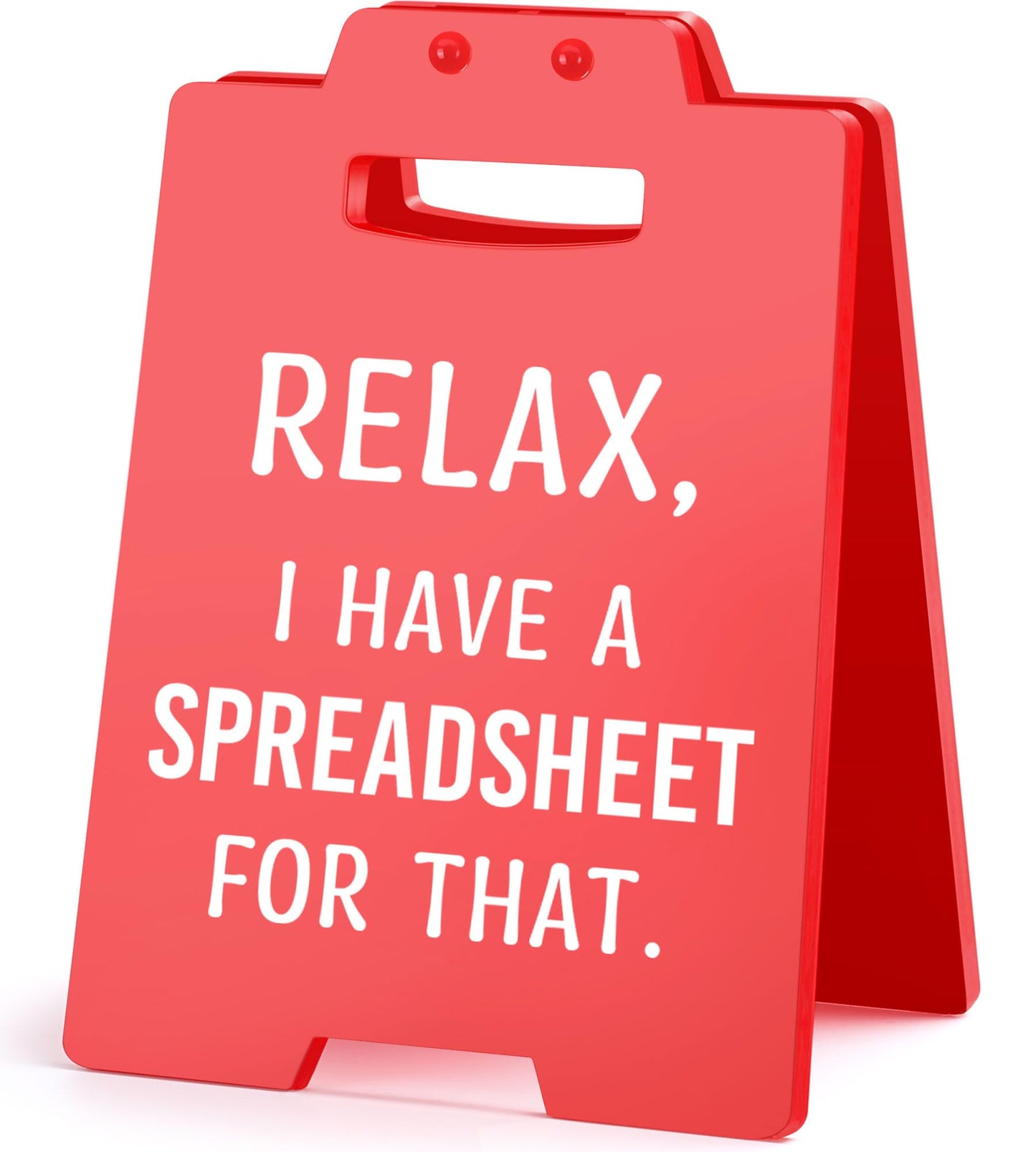 Funny Office Desk Decor for Women, Office Gag Gifts for Coworker Employee Colleague Boss Lady Secretary Accountant, Bosses Day Gifts for Women, Funny White Elephant Gift, Cubicle Accessories Red Sign