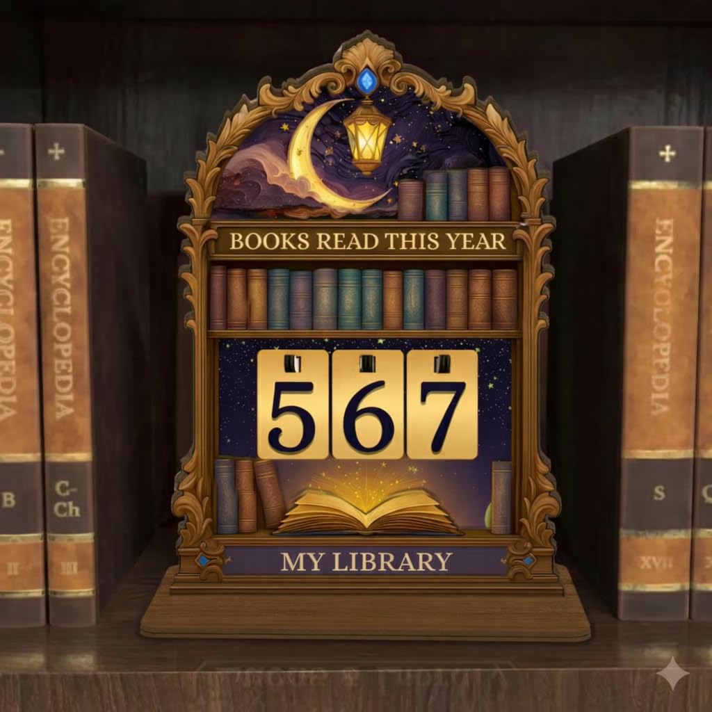 7'' Books Read This Year Counter Book Lovers Gifts for Women Readers, Books I Have Read This Year Sign, Bookworm Gift, Reading Accessories Gift for Reading Club, Reading Tracker Sign for Book Lovers