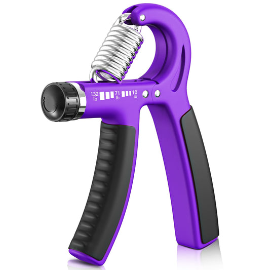FitBeast Grip Strengthener Forearm Strengthener, Adjustable Hand Grip for Strength Training & Rehabilitation, 10-132 lbs Resistance, Ideal for Athletes and Physical Therapy (1 Piece Purple)