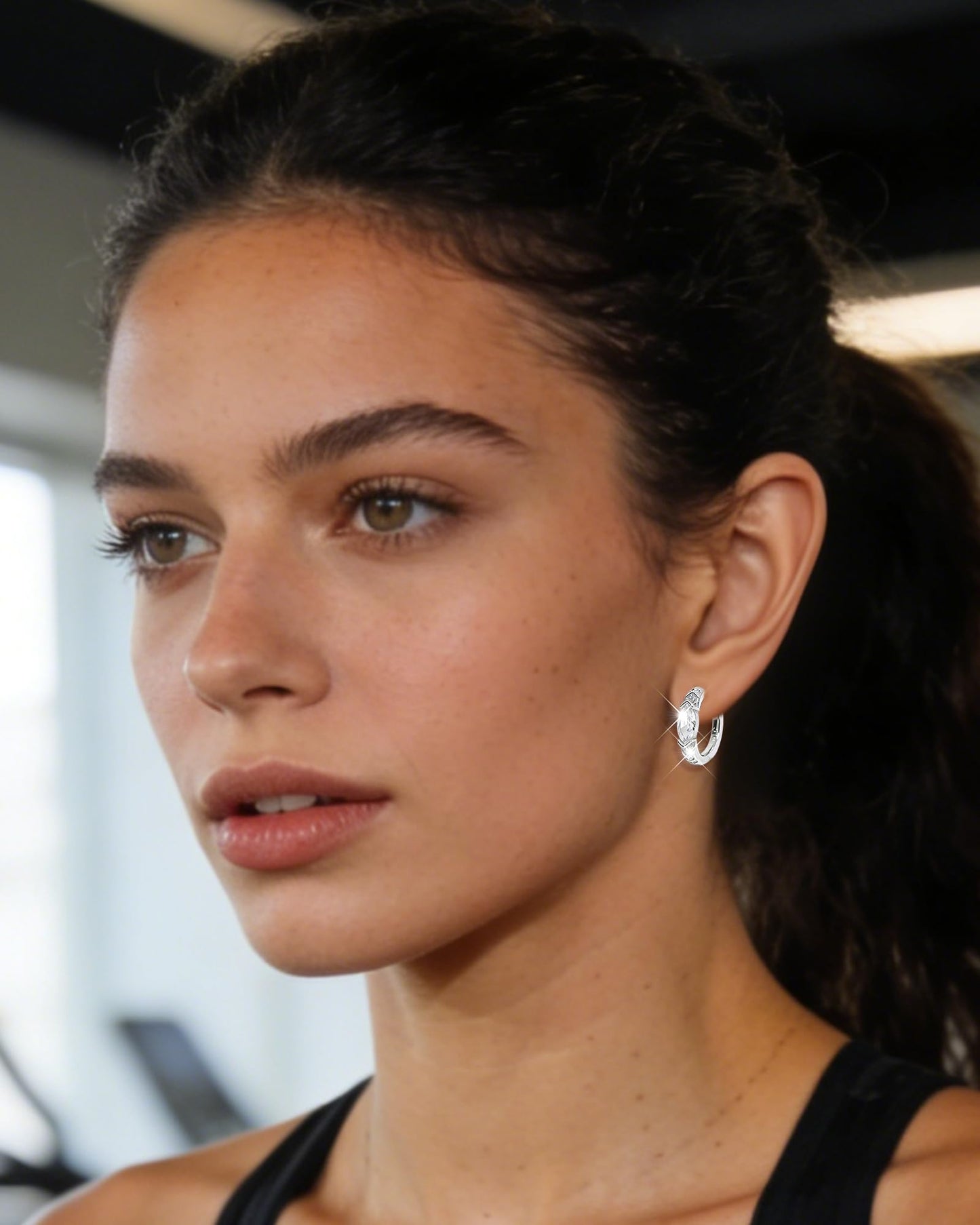 2 Pairs Lymphatic Earrings for Women Lymphvity Germanium Lymph Flow Drainage Earrings Acupuncture Therapy Hoop Crystal Dangle Ear-rings Rhinestone Jewelry Gifts