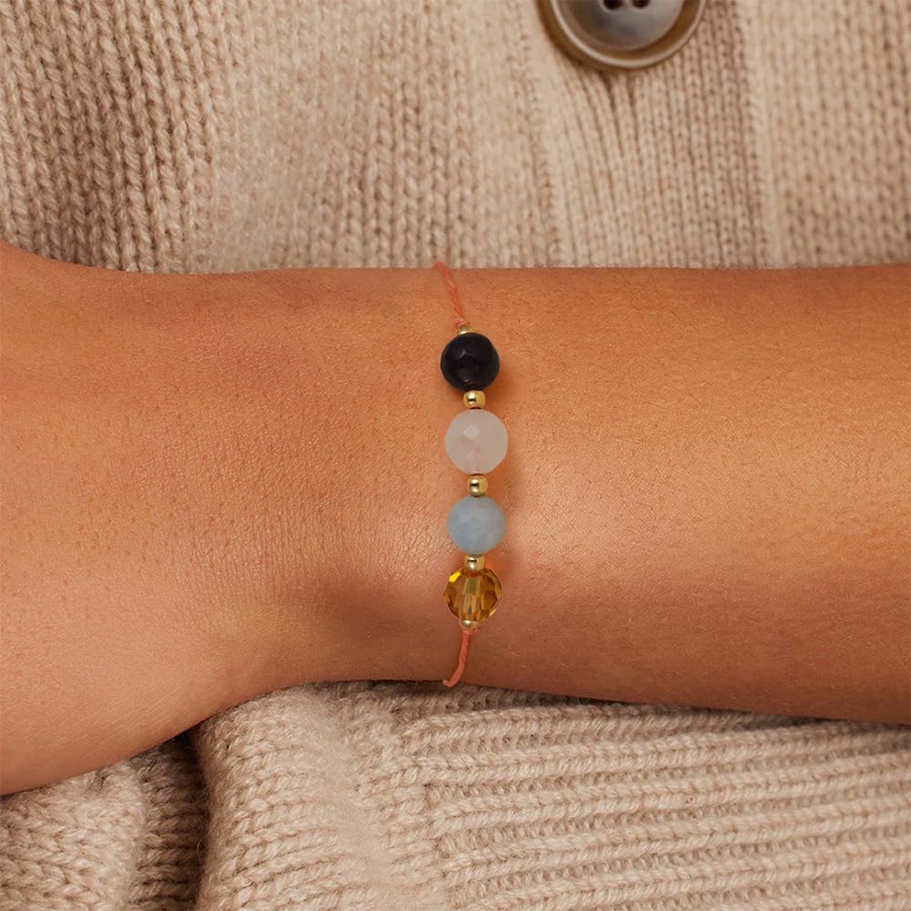 Fezodo Pregnancy Gifts for Expecting Mom, Protection Crystals Natural Energy Healing Crystal Beaded Bracelet Empath Protection Bracelet for Women Chistmas Valentines day Birthday Gift for Friends Women