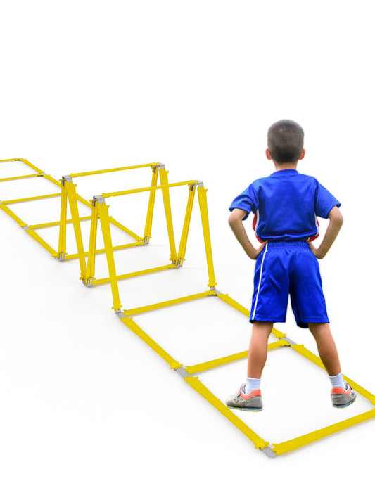 TONTATTA Tangle-Free Agility Ladder for Kids/Athletic – Multi-Use Speed Training Ladder for Footwork Drills/Football/Soccer/Boxing - Agility Equipment for Workout/Exercise/Fitness – 10 Rung - Yellow
