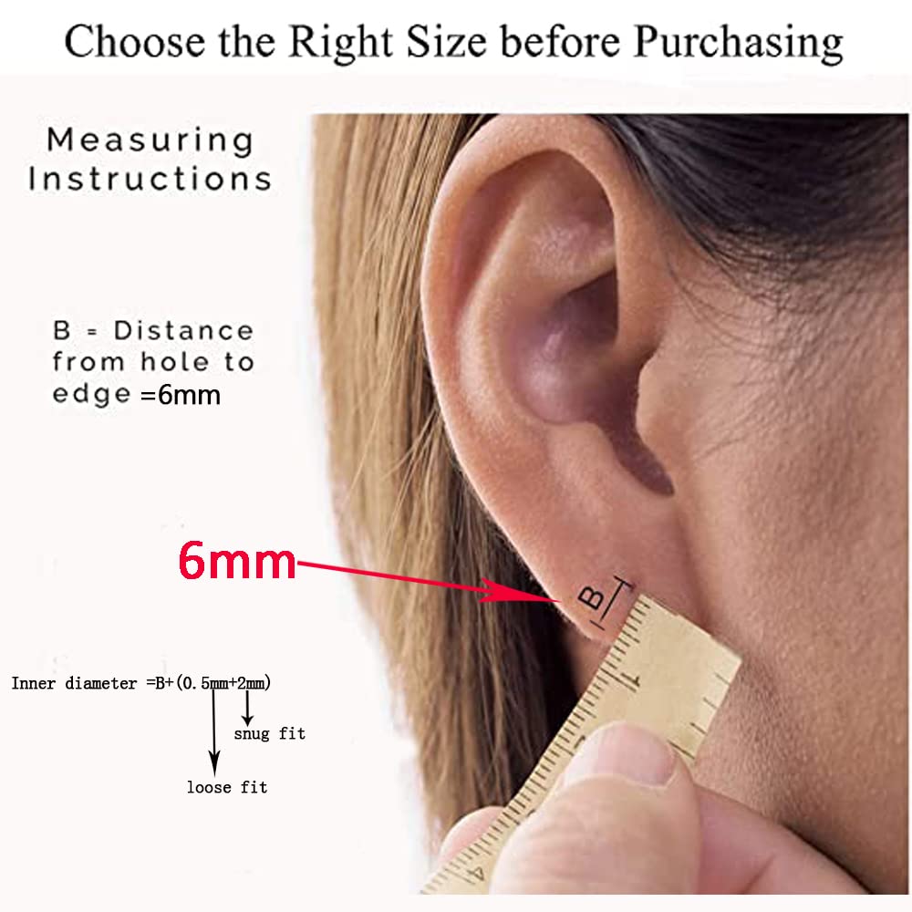 316L Surgical Stainless Steel Huggie Hoop Earrings 6mm Silver Hypoallergenic Earrings Hoop Cartilage Helix Lobes Hinged Sleeper Earrings For Men Women (A09:6mm Silver(THK 1.5mm))