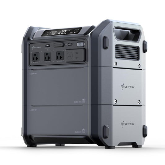 Segway Portable Power Station Cube 2000, 2200W AC Outlets, 2048Wh LiFePO4 Battery, Expandable Battery Capacity up to 5kWh Solar Generator for Camping, Home Backup, Power Outages, Off-grid