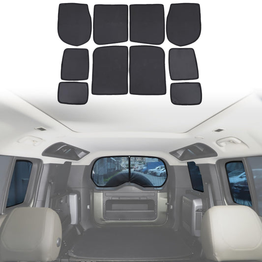 Car Window Shades Compatible with Land Rover Defender 110 2020-2025，Front Rear Sun Shade Breathable Block UV Rays Privacy Screen Reduce Glare Protection Curtain Sunshades (Whole car)