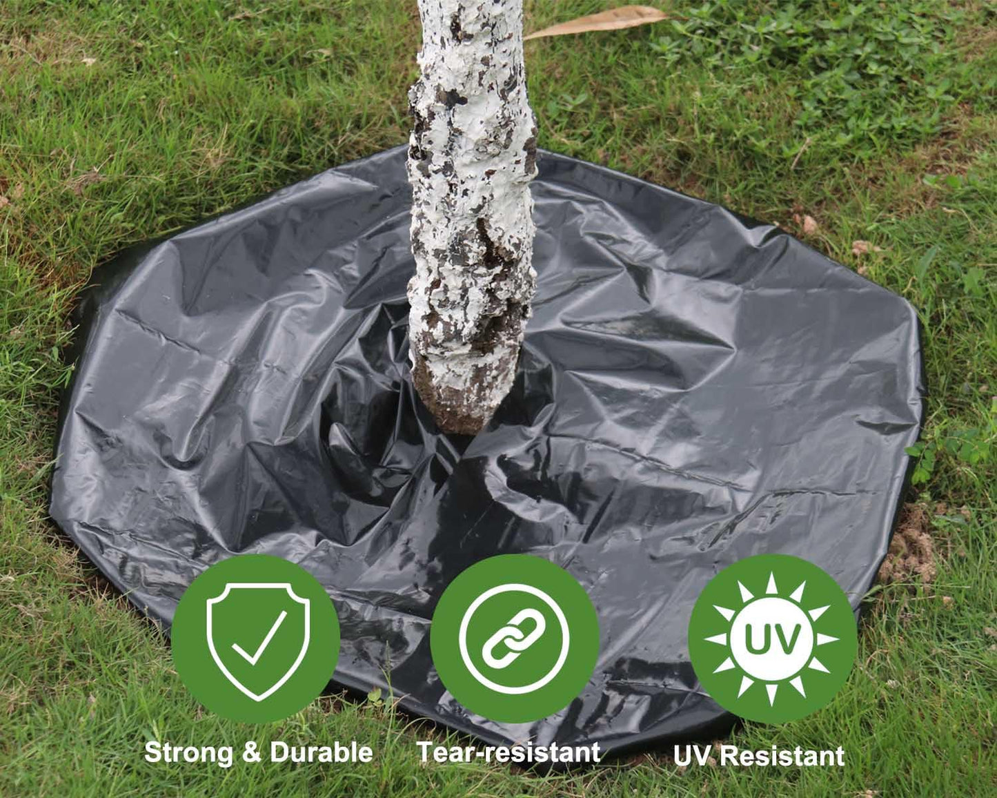 Feitore 4 Mil Black Plastic Sheeting 4 FT x 100 FT Plastic Weed Barrier Landscape Fabric Heavy Duty Roll for Garden Multi Use Polyethylene Sheeting