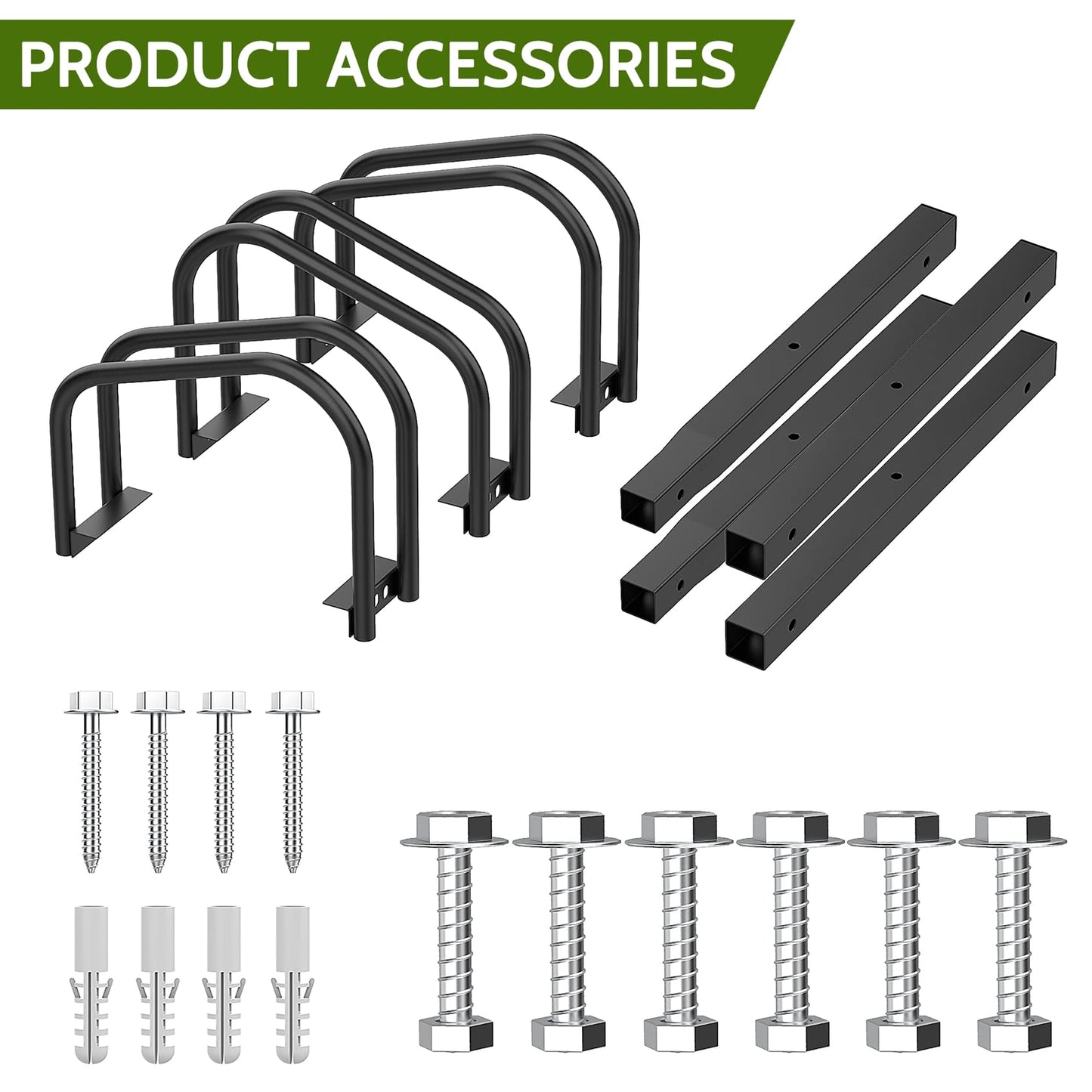 WALMANN 3 Bikes Floor Bike Stand, Bike Parking Rack Garage Bike Storage Stand Indoor/Outdoor 22-28" Wheel Stand, Max. Tire Width 2.1"