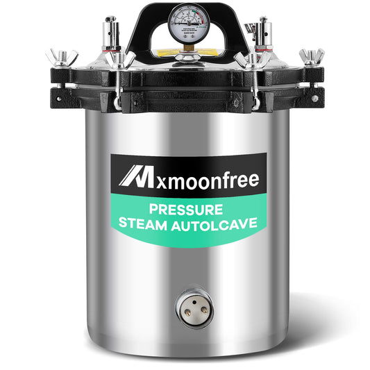Mxmoonfree 12L Lab Autoclave, Portable Steam Autoclave for Lab Equipment, Culture Medium, Glassware, Jar Canning 110v