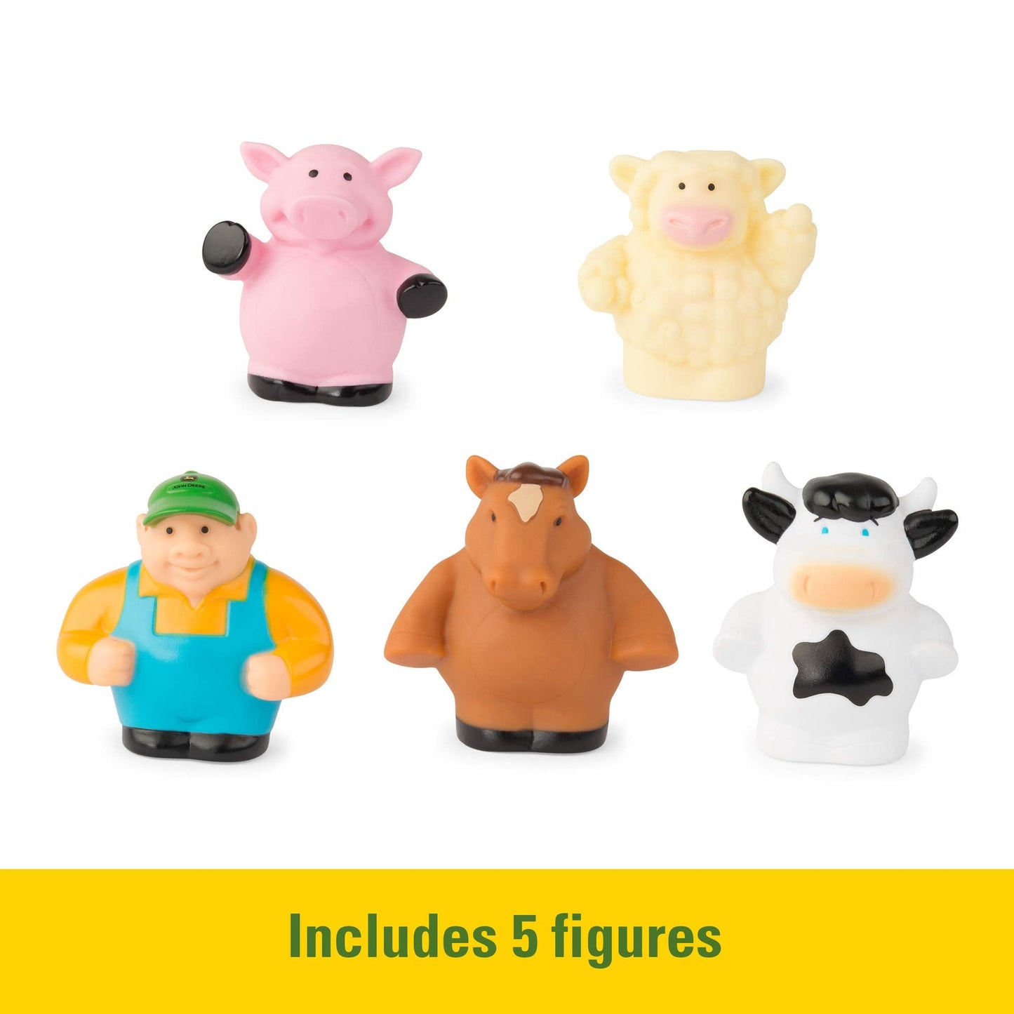 TOMY John Deere Animal Sounds Hayride Musical Tractor Toy - Musical Hayride Toddler Toys - Includes Farmer Figure, Tractor, and 4 Farm Animals - Toddler Music Toys - Ages 12 Months and Up