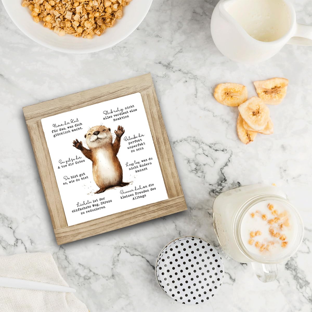 Inspirational Desk Sign Gift, Encouragement Motivational Quote Tabletop Decor, Stress Relief Positive Reminder for Home Office Desk Shelf, Thoughtful Gift for Coworkers Friends