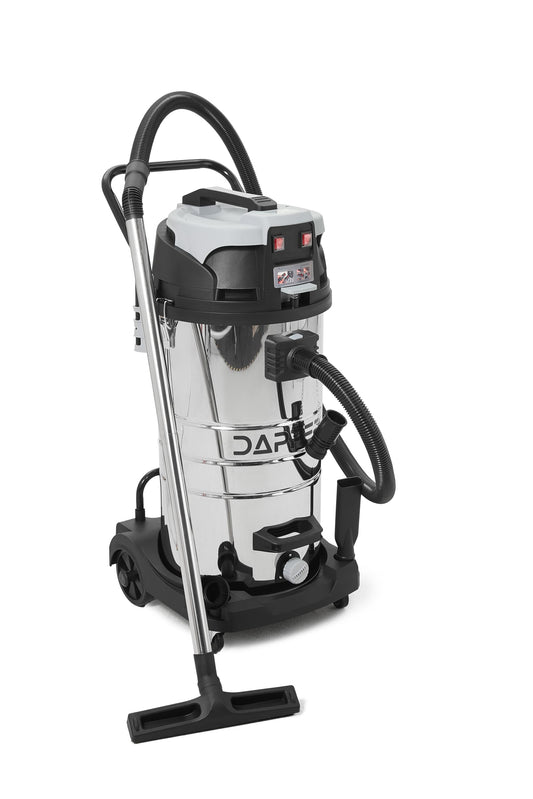 Dapper Supply 26.5 Gallon 11 Peak HP Wet/Dry Vacuum, Stainless Steel Tank, 2 in 1 Function Portable Shop Vacuum with Attachments, Built-in Drain Ideal for Jobsite, Garage & Workshop.