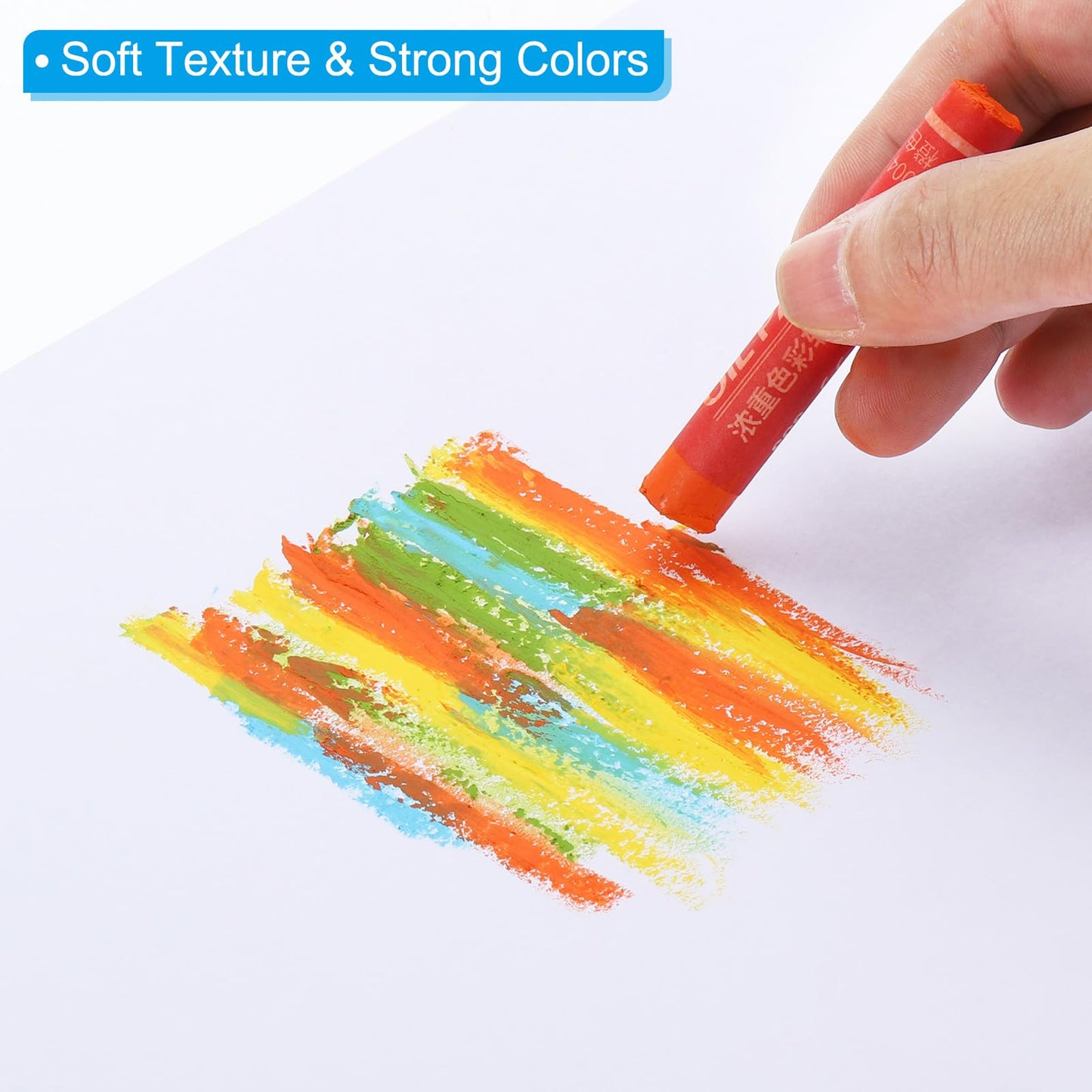 PATIKIL Yellow Oil Pastels, 24Pcs Soft Oil Crayons Creamy Pastels Stick Art Supplies for Art Painting Drawing Blending Graffiti for Artists Beginners