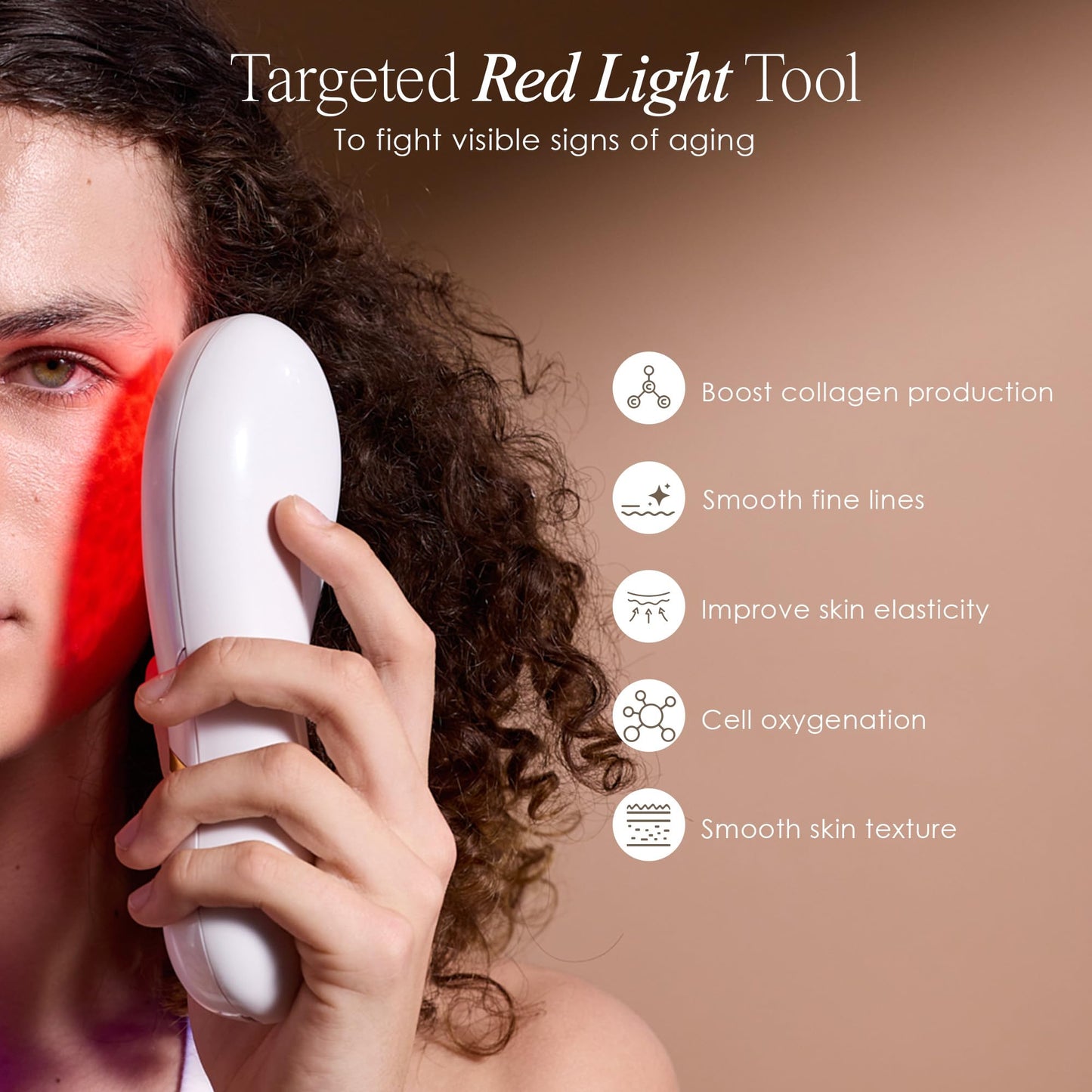 LumaGlow Red LED Light Therapy by Project E Beauty | Skin Rejuvenation and Anti-Aging | Diminish Fine Lines & Wrinkles
