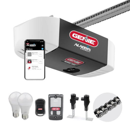 Genie Chain Glide Connect Essentials Smart Garage Door Opener - Reliable Chain Drive Opener With LED Lighting- Compatible with Alexa, SmartThings, Brilliant Smart Home