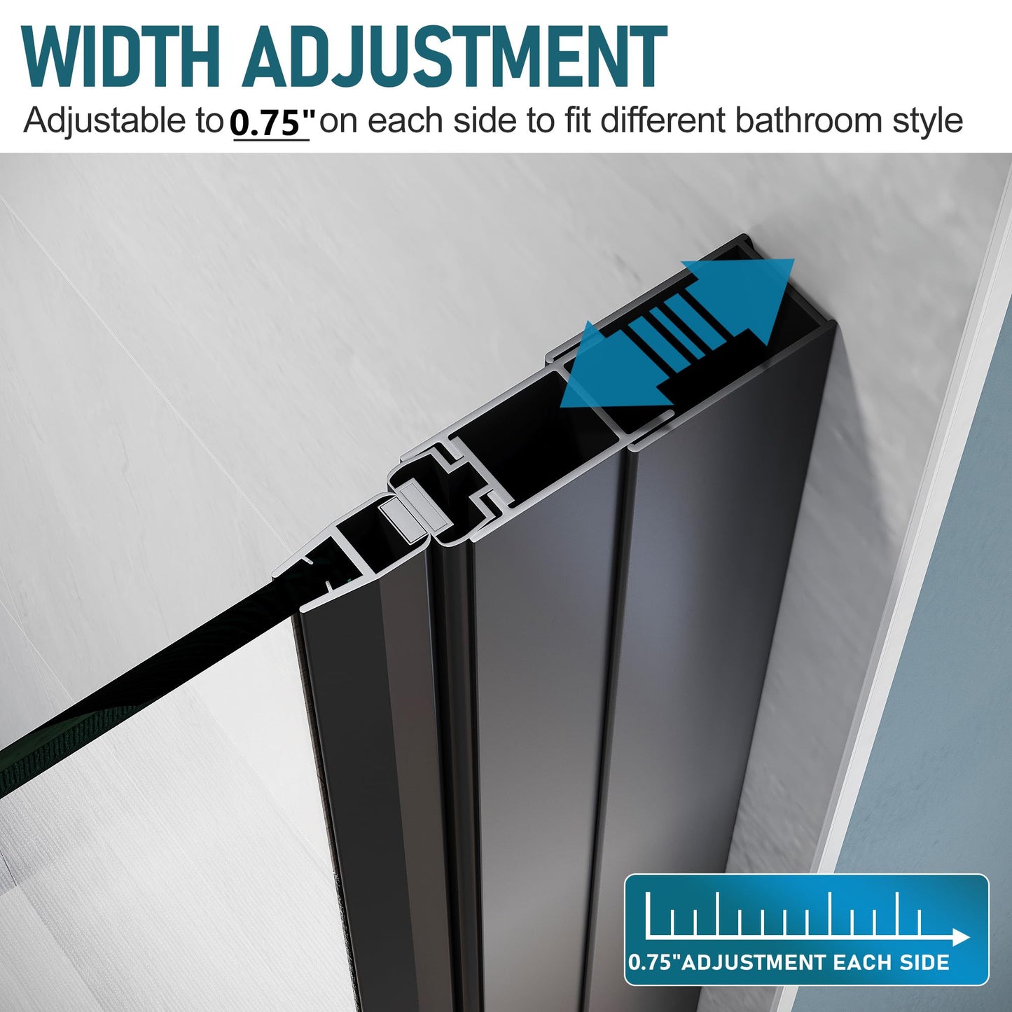 ELEGANT Bifold Frameless Glass Shower Door 32 in.W x 72 in.H Pivot Swing Shower Doors with 1/4 in. Clear Tempered Shower Glass Panel in Matte Black Semi-Frameless Shower Door