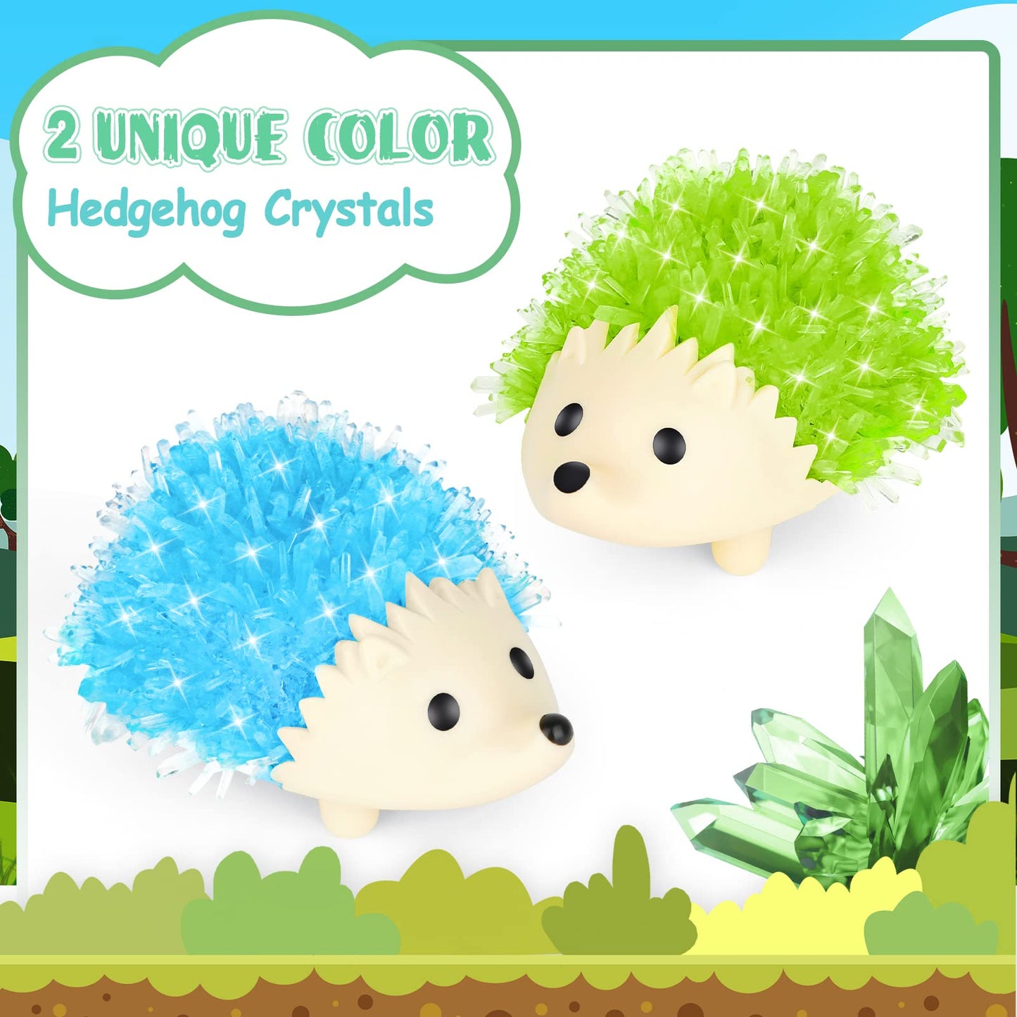 sdaymol Crystal Growing kit for Kids - Hedgehog to Grow，Science Experiments STEM Toys Crystal Science Kits for Teens STEM Gifts for Boys & Girls 8+