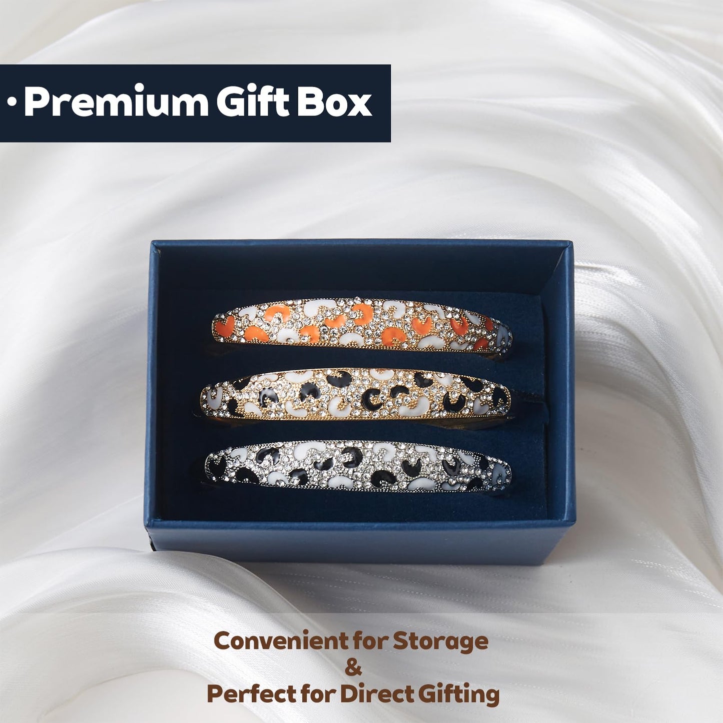 FIVESWEET Trendy Cloisonne Bangle Bracelets Set for Women, Enamel Craft Jewelry-Floral Element , Retro Fashion Palace Style, Zinc Alloy with Rhinestones, 2.4Inch Diameter Fits Most Adults, Perfect Jewelry Gift Idea for Her, Girlfriend, Wife, Mom, Sister,