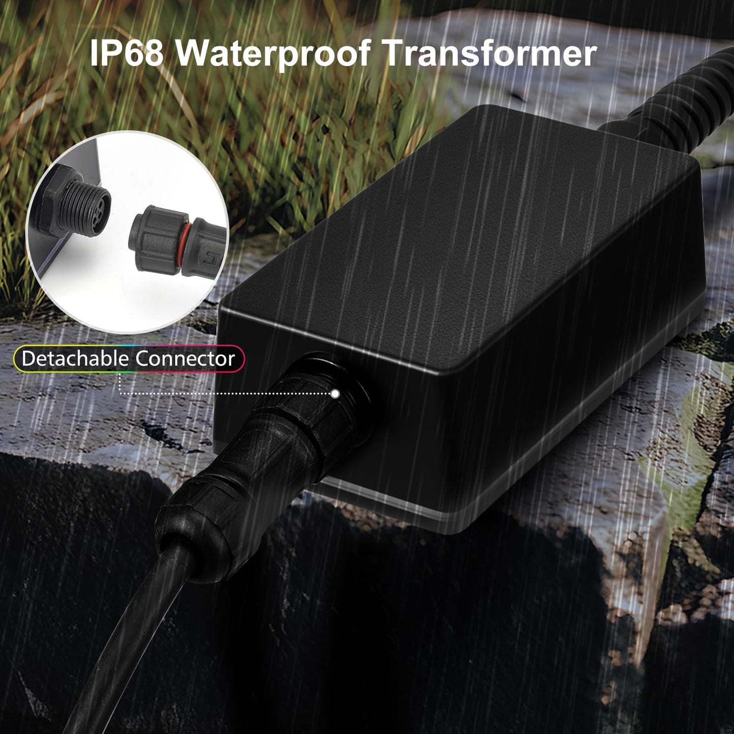OSREE Pond Light LED Underwater with 12V Transformer, 6W Turtle Pond Lights with APP, IP68 Waterproof Fountain Lights with 32FT Cables for Ponds Fountain Waterfall Yard Water Feature, 1 SpotLights