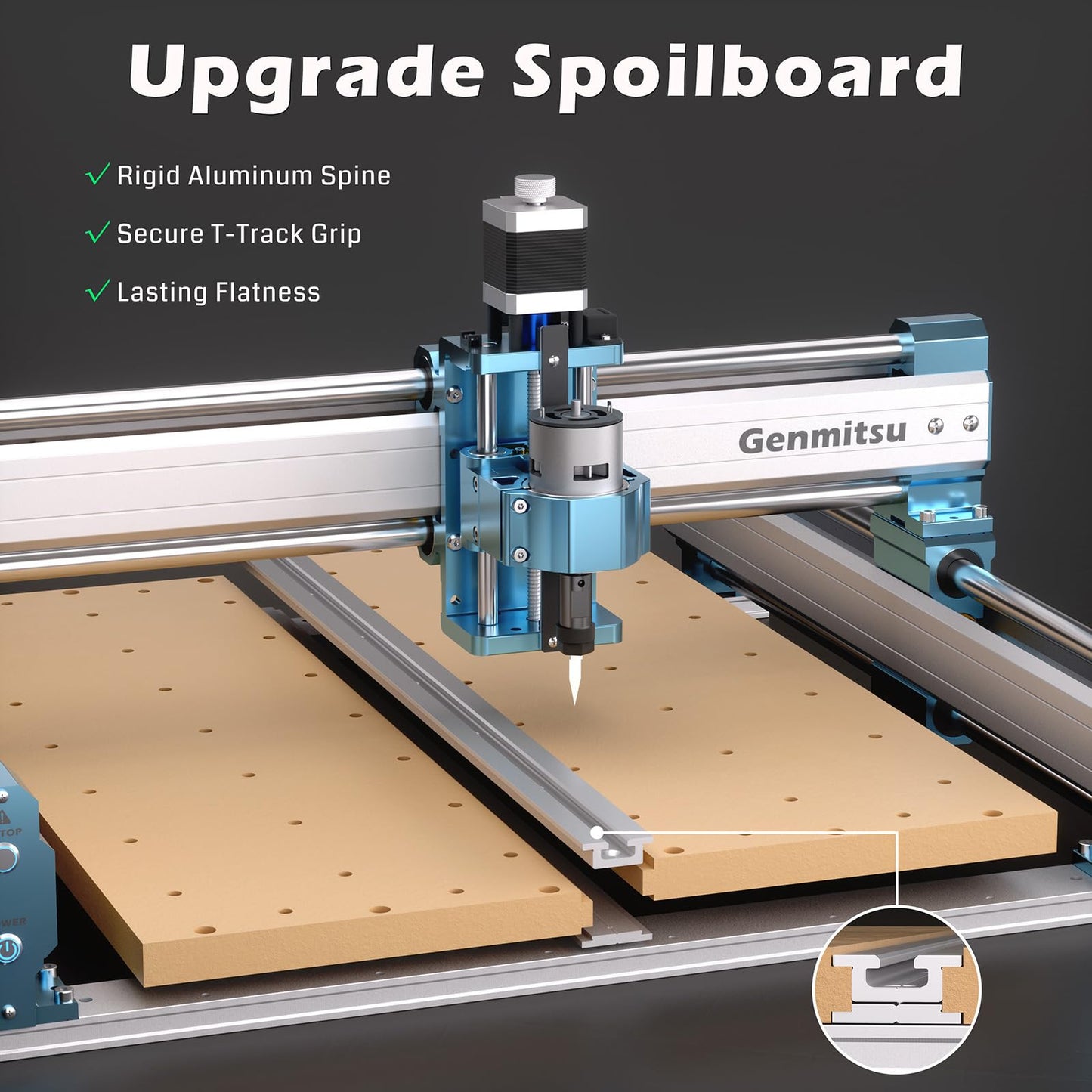 SainSmart Genmitsu 4040 PRO CNC Milling Machine, Support 4-Axis and WiFi Module, Upgraded Lead Screw Drive for Woodworking, Metal and Acrylic Cutting, Milling, GRBL Control
