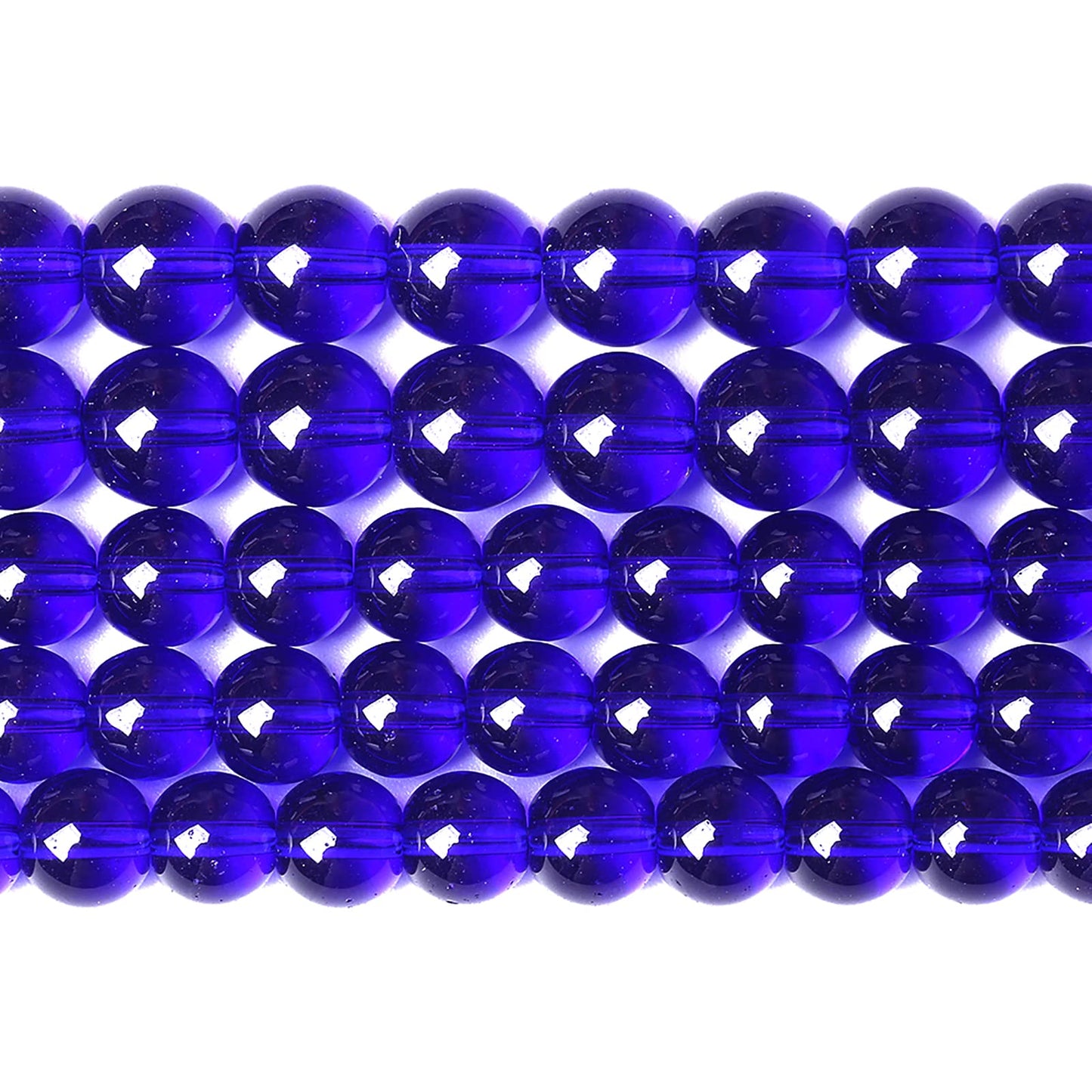 10mm 36pcs Lapis Blue Glass Stone Beads for Jewelry Making Round Loose Spacer Crystal Energy Healing Power Stone Beads DIY Bracelet Necklace Accessories(Lapis Blue Glass, 10mm)