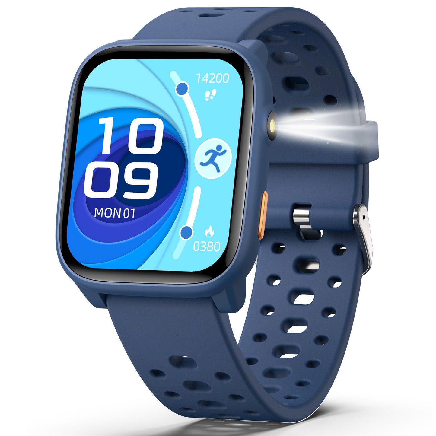 ModaWin Smart Watch for Kids with 12 Puzzle Games, 1.83" Fitness Tracker Watch Heart Rate Sleep Monitor, Pedometer, Alarm Clock, Flashlight, Gift for 6-12 Year Old Boys Girls