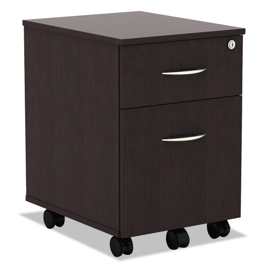 Alera ALE Valencia Series Mobile B/F Pedestal, 15 7/8w x 19 1/8d x 22 7/8h, Espresso