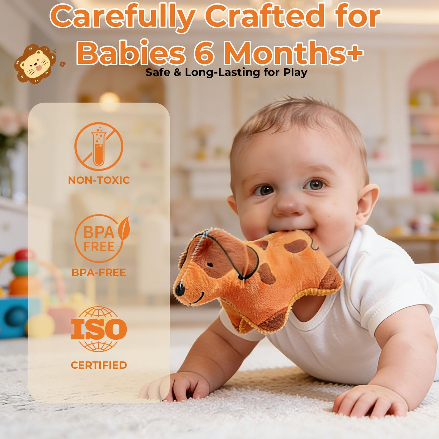 Eaistose Baby Toys 6-12 Months, Barn with Stuffed Farm Animals, Montessori Toy for Babies, Sensory Toys for Toddlers 1-3, Portable Baby Farmhouse Toy, Birthday Gift for Infants & Toddlers