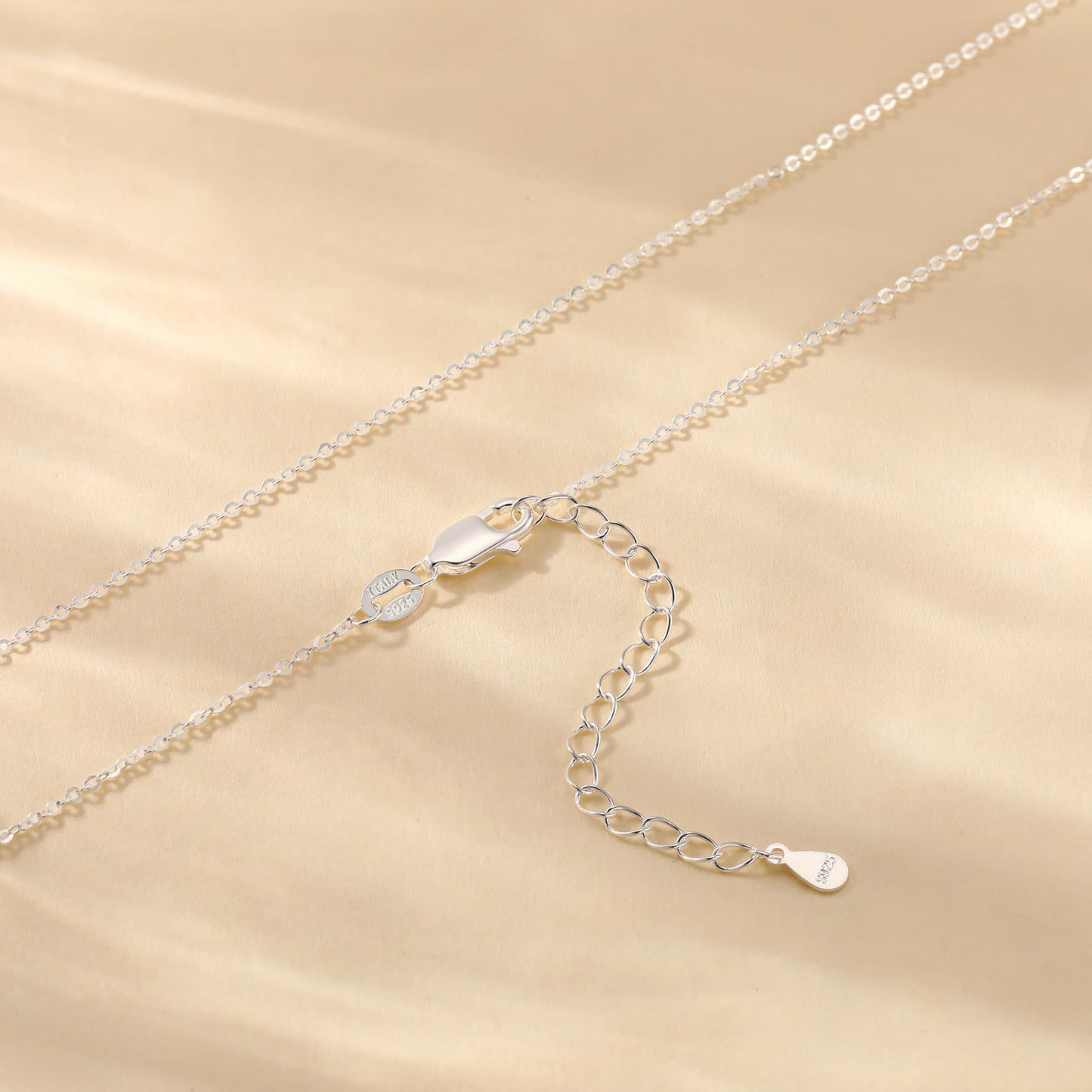 Freekiss 925 Sterling Silver Chain Choker Necklace for Women Trendy 16+2 Inch Adjustable Dainty Layered Classic Chain Necklace Simple Minimalism Fashion Silver Jewelry Gift
